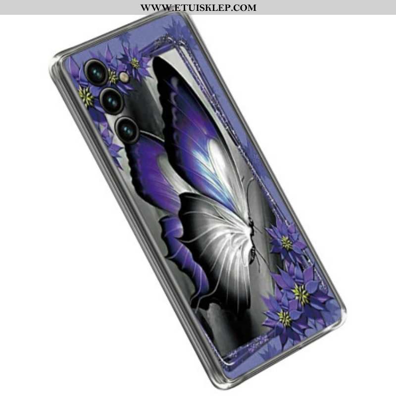 Etui do Samsung Galaxy A14 / A14 5G Fioletowy Motyl